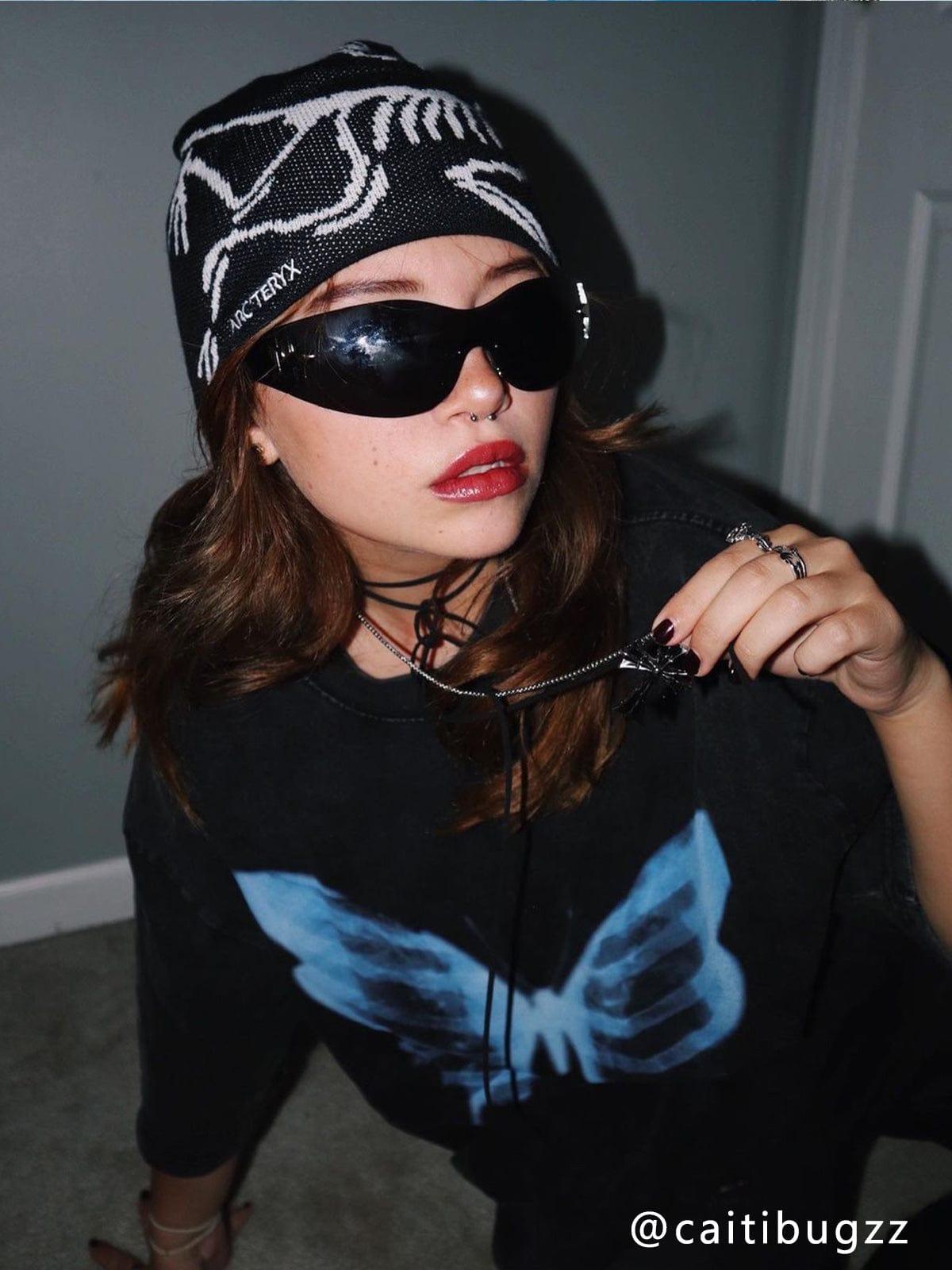 Bone Butterfly Washed Graphic Tee
