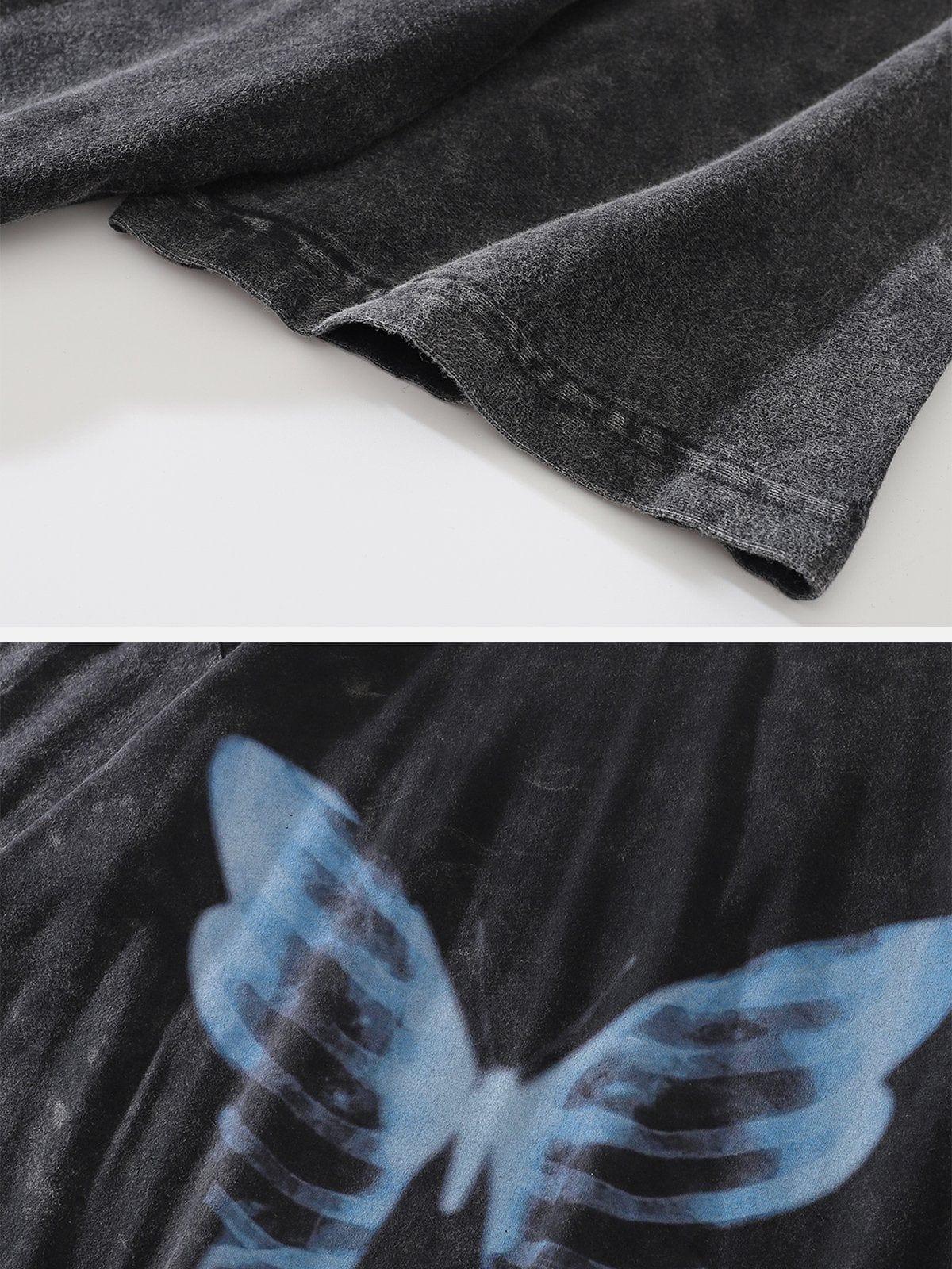 Bone Butterfly Washed Graphic Tee