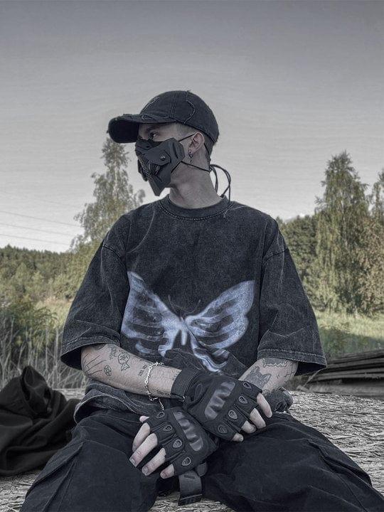 Bone Butterfly Washed Graphic Tee