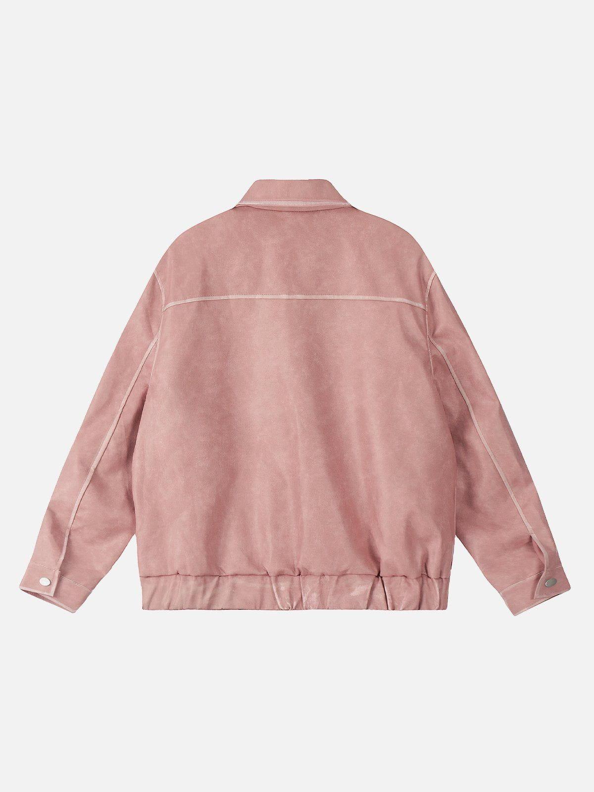 Bow Cropped Faux Leather Jacket