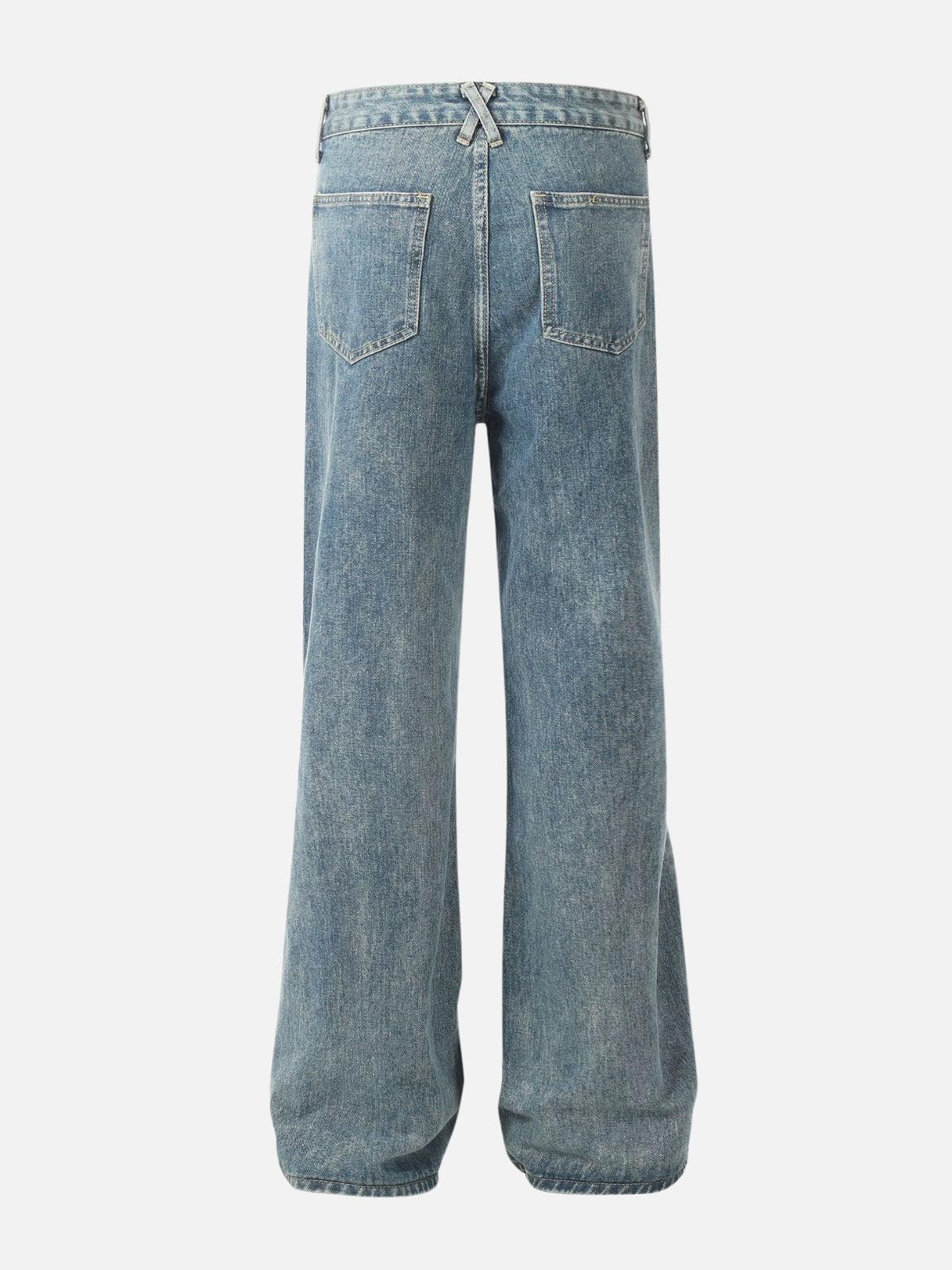 Bow Fringe Washed Jeans