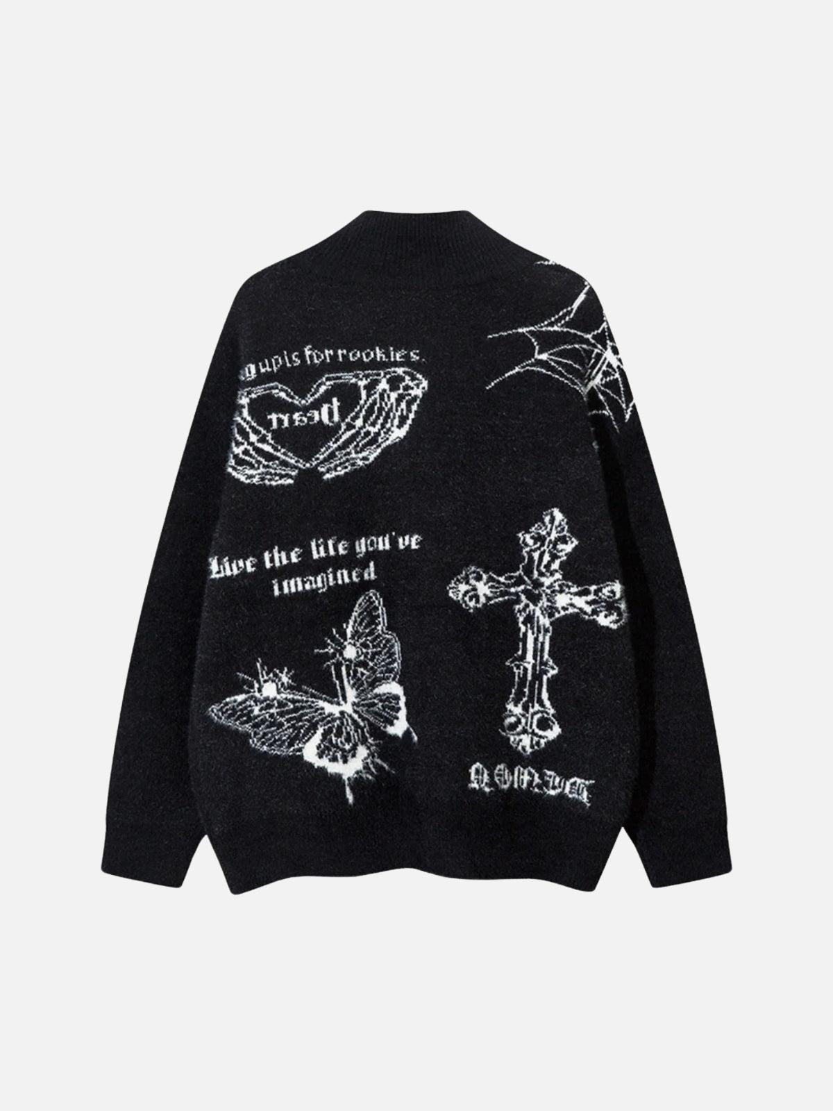 Butterfly Cross Knit Cardigan