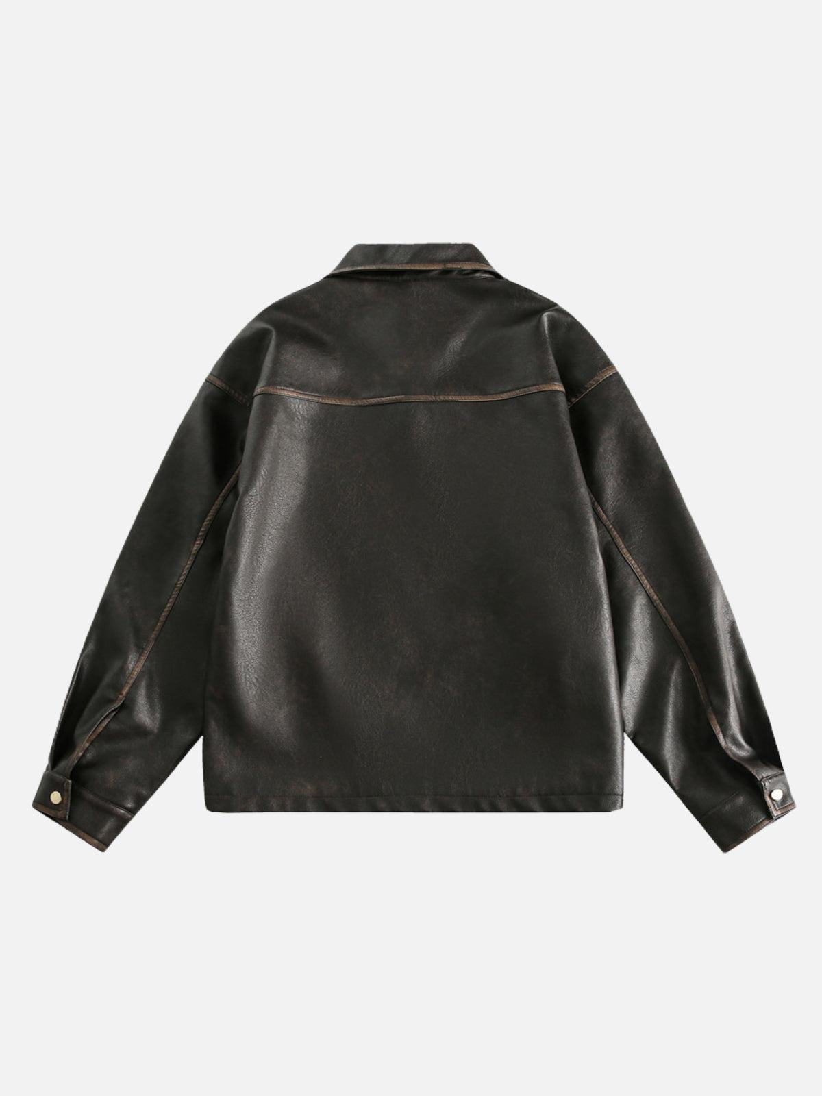 Butterfly Faux Leather Jacket