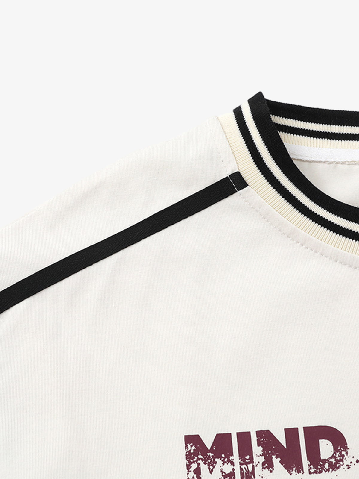 Hip-Hop Striped Fake Two-Piece Jersey Long-Sleeved T-Shirt