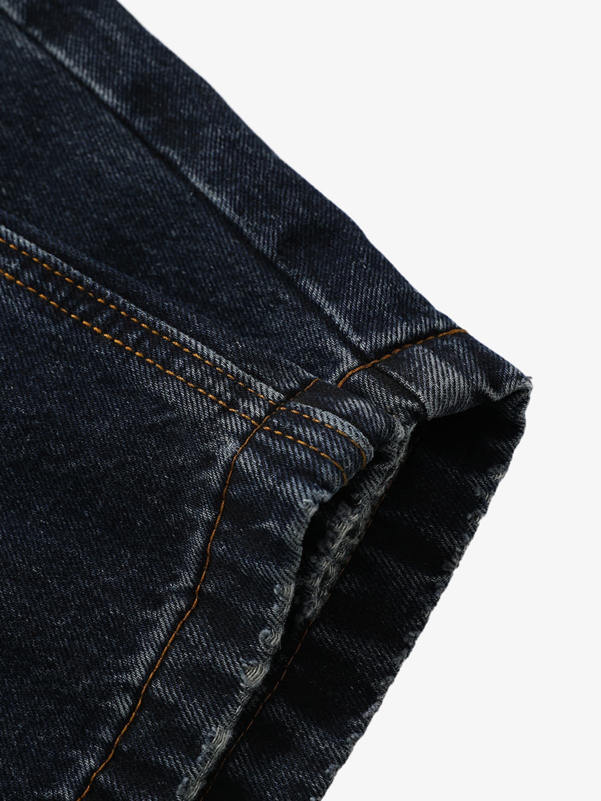 Vintage Washed Wide-Leg Double Seam Distressed Barrel Jeans