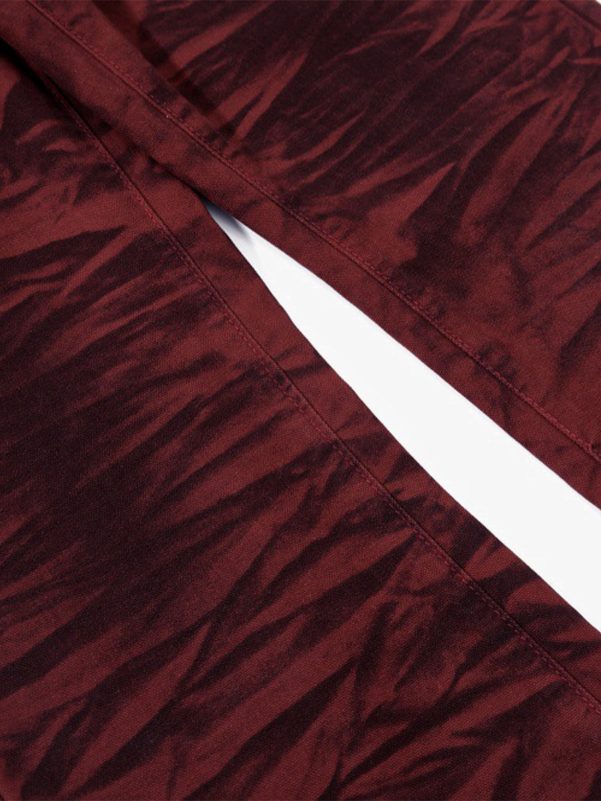 Wasteland Lava Wash Flared Wrinkled Texture Pants