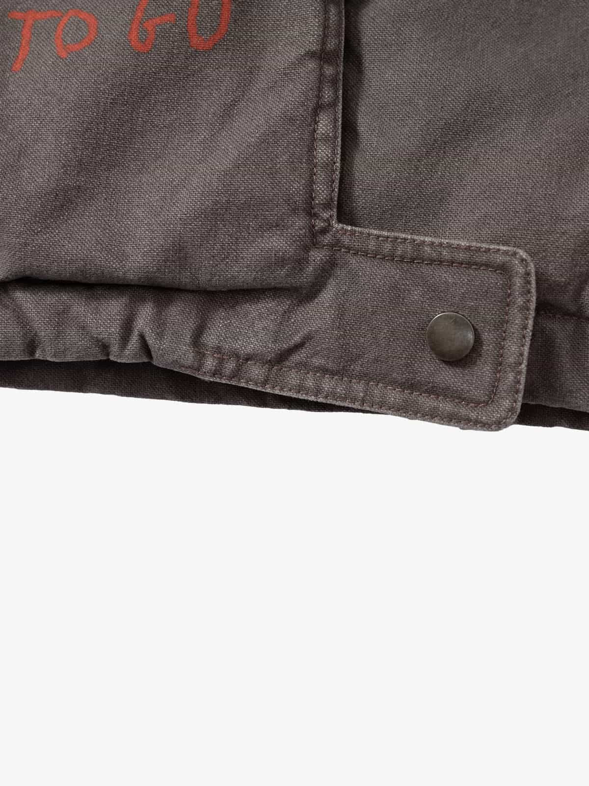 Street Graffiti Distressed High-Neck Padded Cotton Jacket