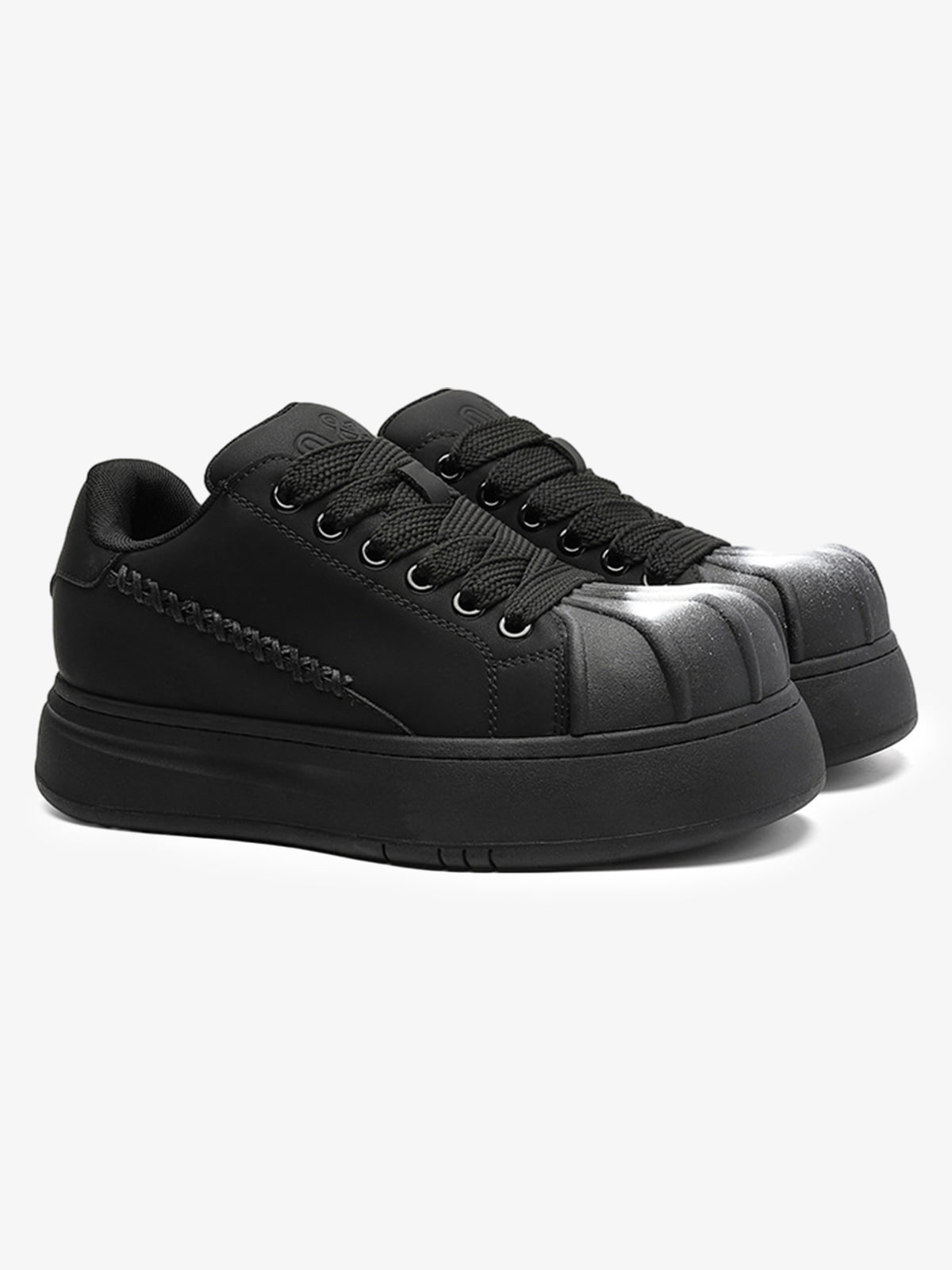 Street Spray-Painted Shell Toe Chunky Sneakers