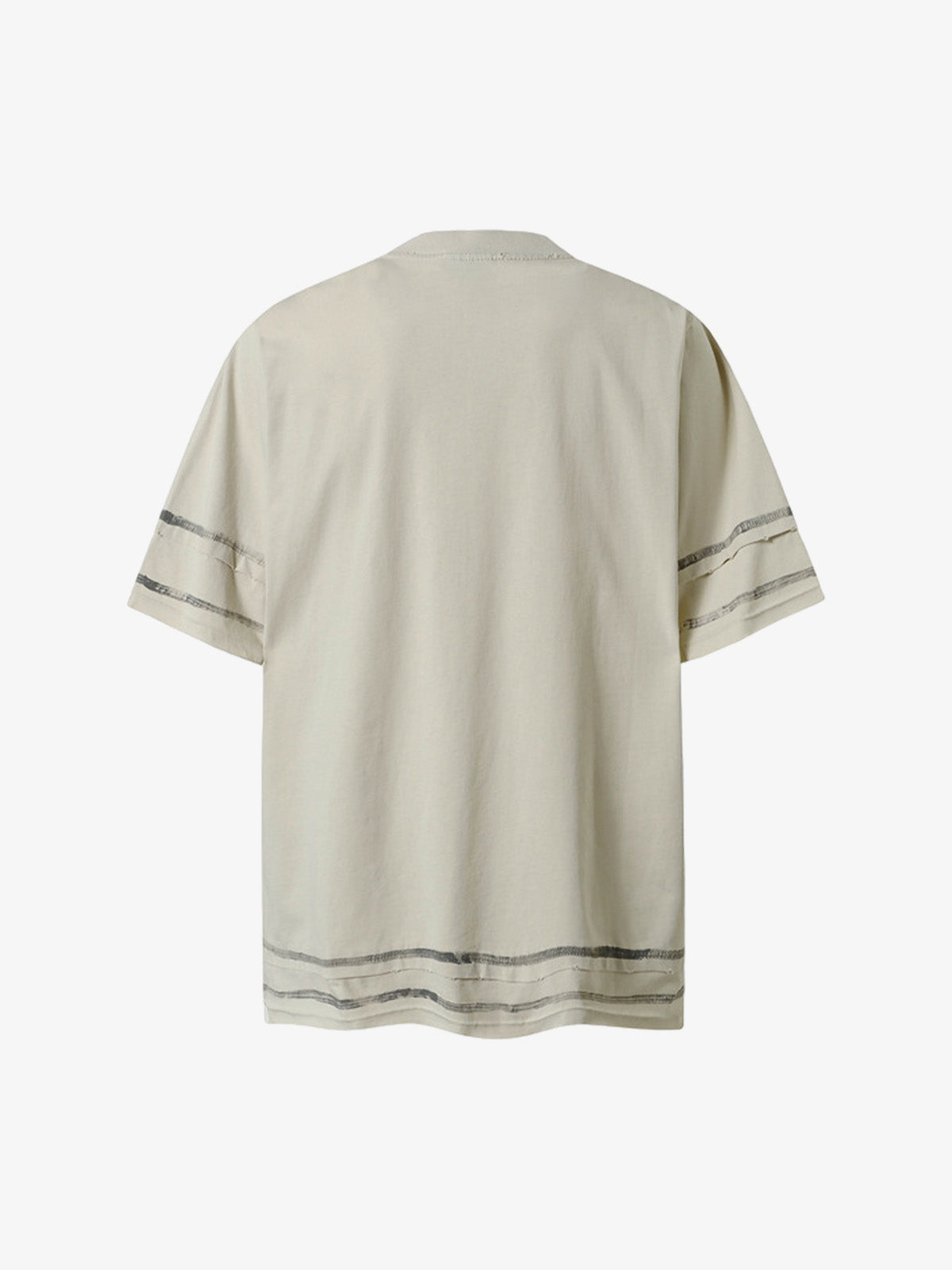 Graffiti Raw Edge Patchwork T-Shirt