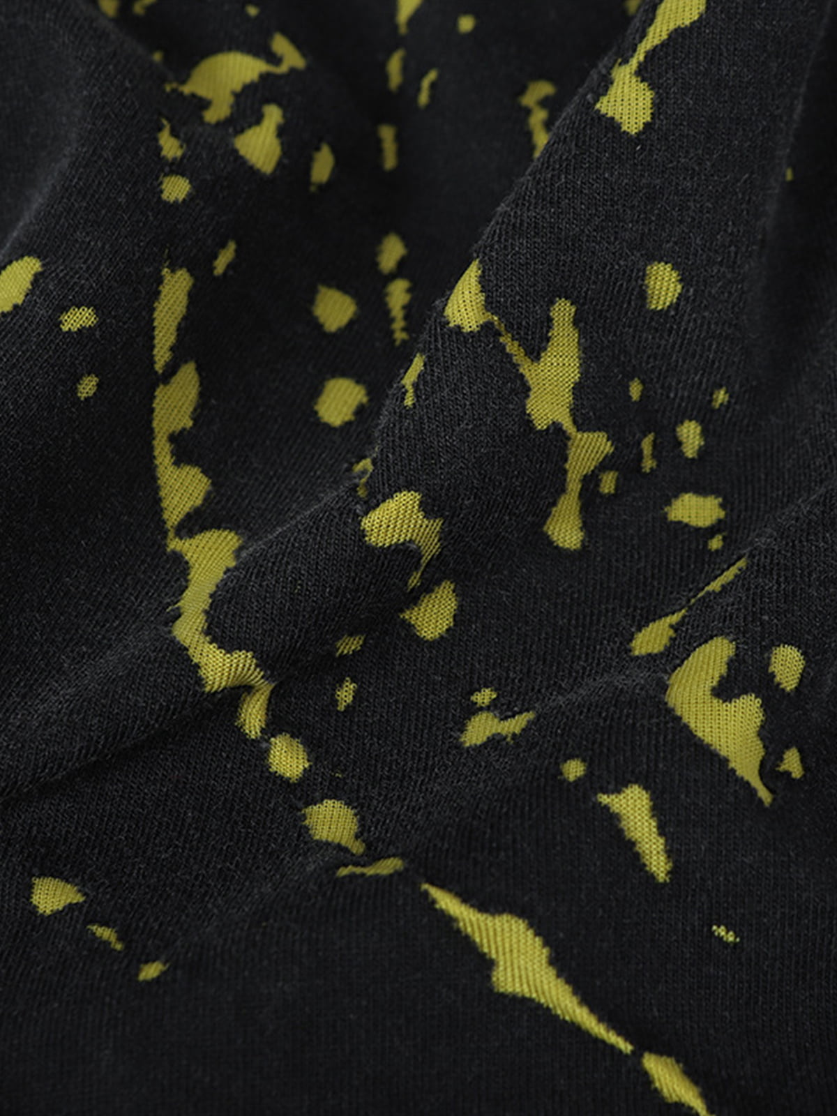 Retro Ink Splatter Design Long-Sleeved T-Shirt