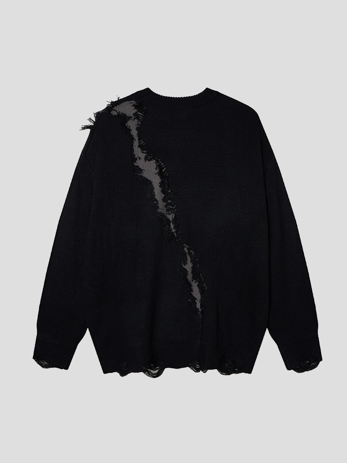 Vintage Street Distressed Ripped Knit Sweater