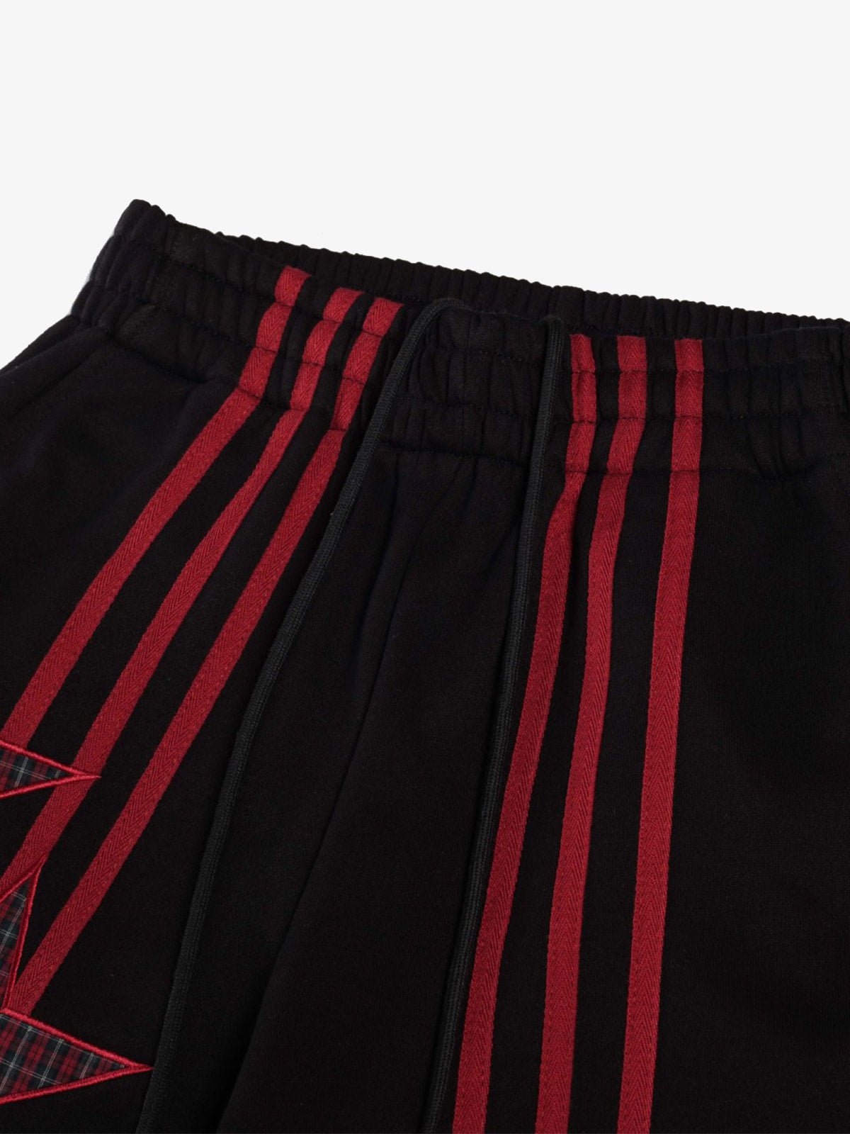 Striped Patchwork Star Embroidered Barrel Sweatpants