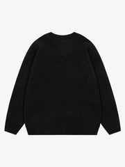 Embroidered Letter Knit Sweater