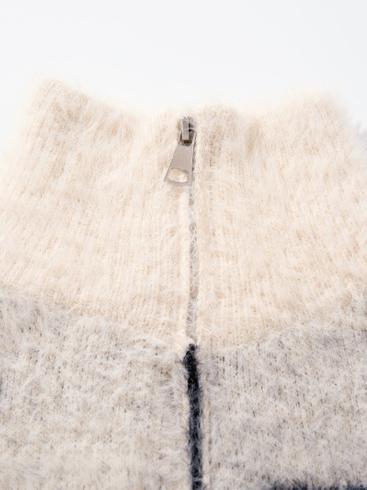 Street Spider And Butterfly Patterns Fluffy Zipper Sweater