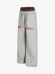 Retro Double Waist Loose Wide-Leg Pants