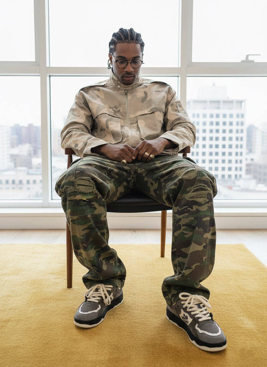 Street Retro Camouflage Military Jacket