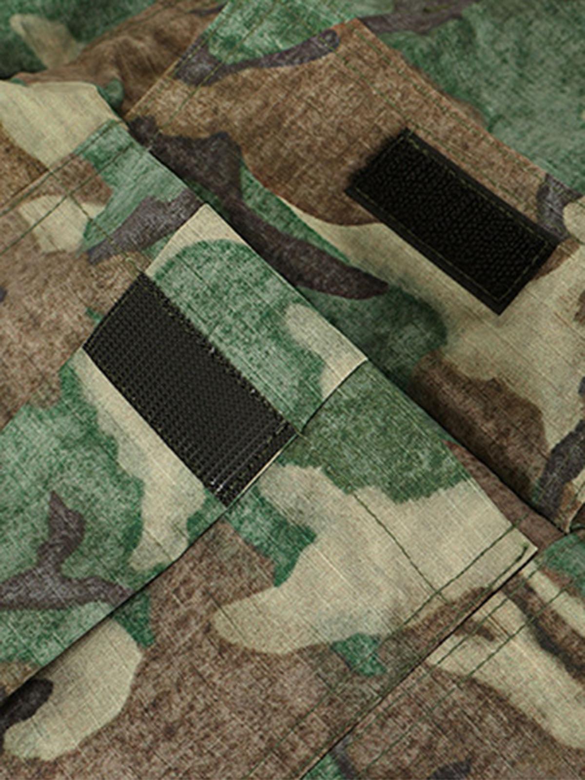Camouflage Adjustable Belt Cargo Pants
