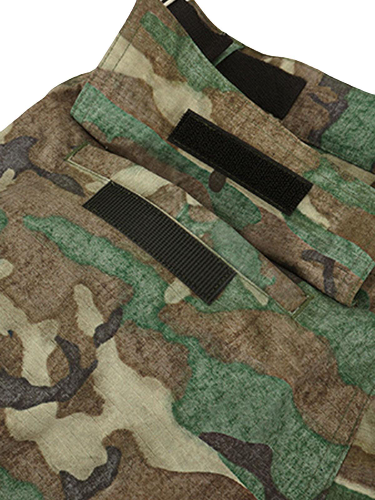 Camouflage Adjustable Belt Cargo Pants