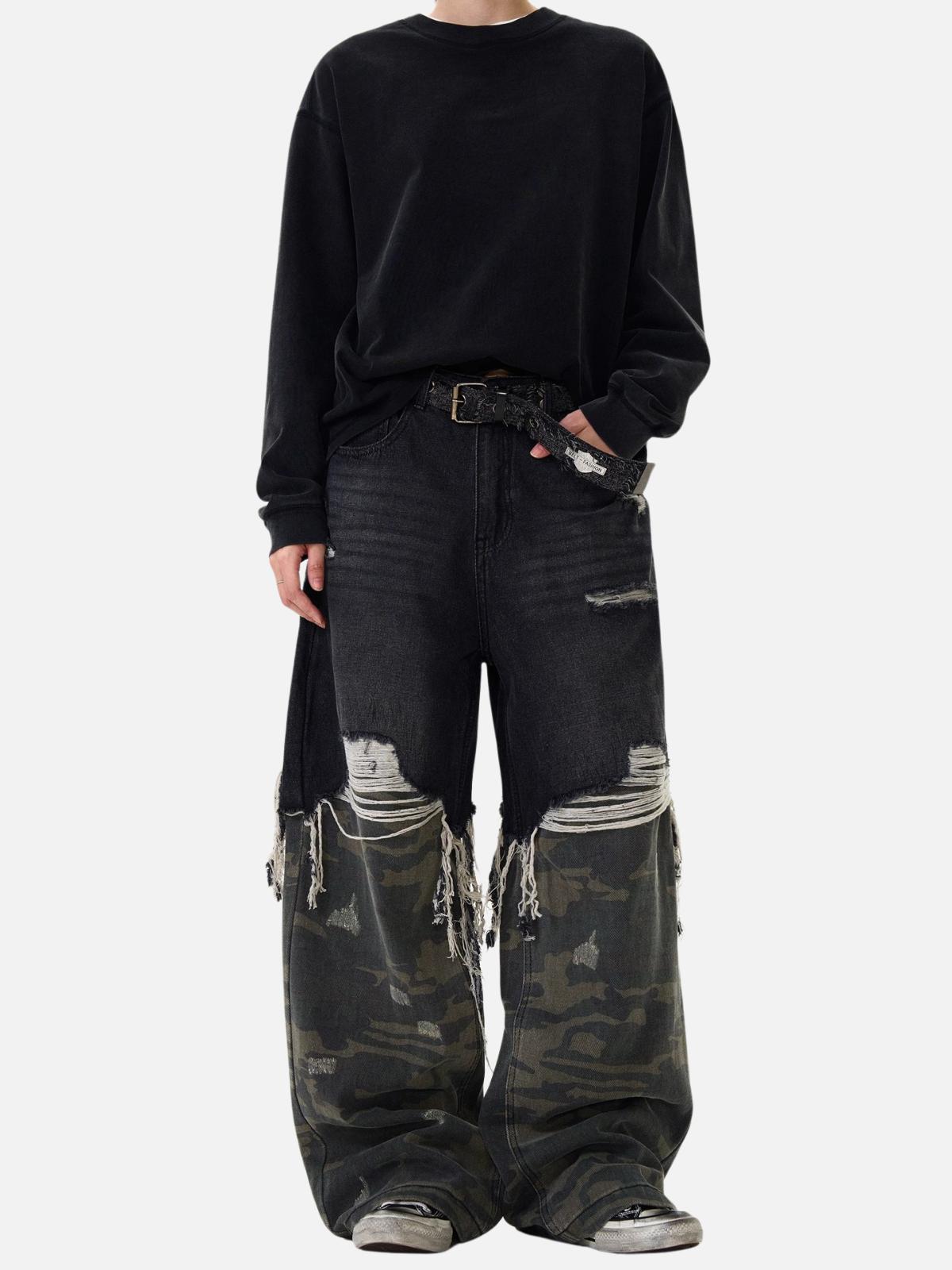 Camouflage Distressed Jeans