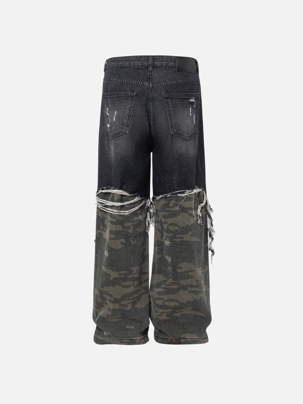 Camouflage Distressed Jeans