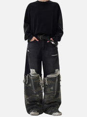 Camouflage Distressed Jeans
