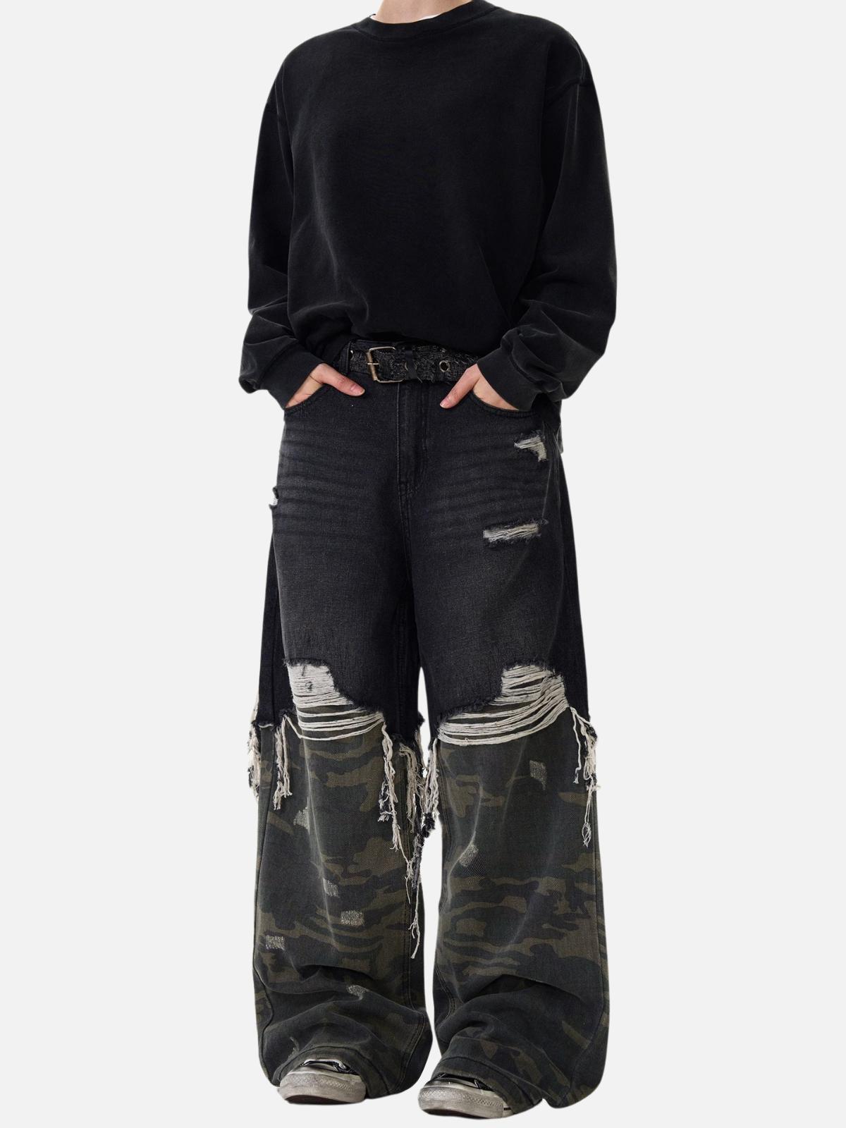 Camouflage Distressed Jeans