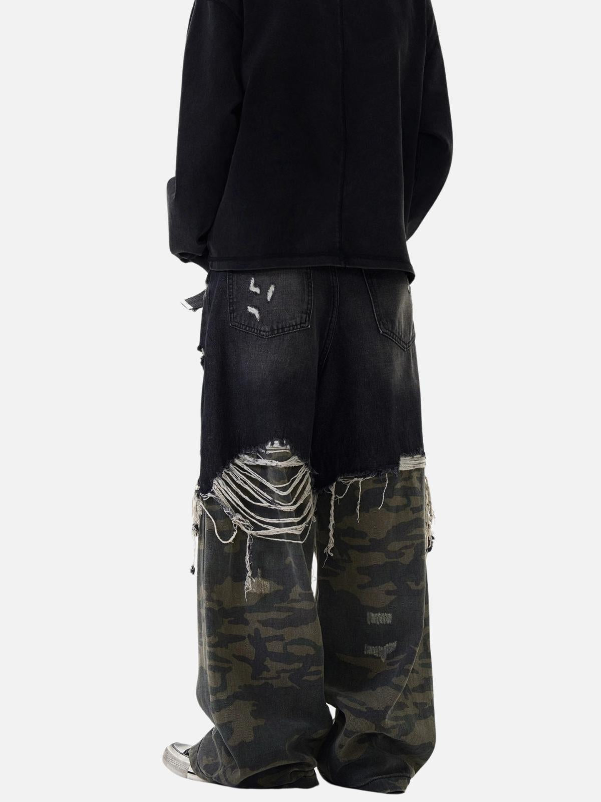 Camouflage Distressed Jeans