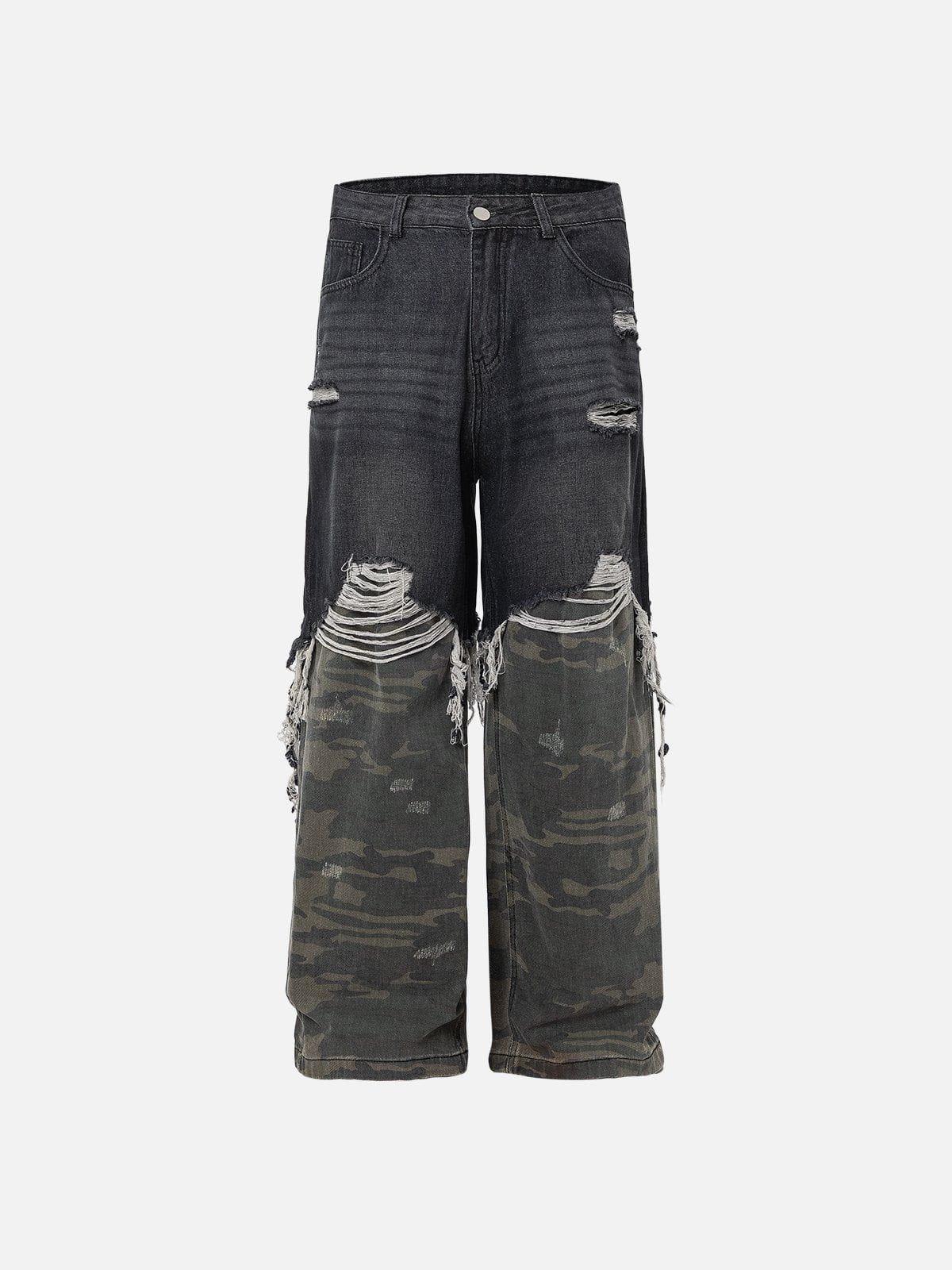 Camouflage Distressed Jeans