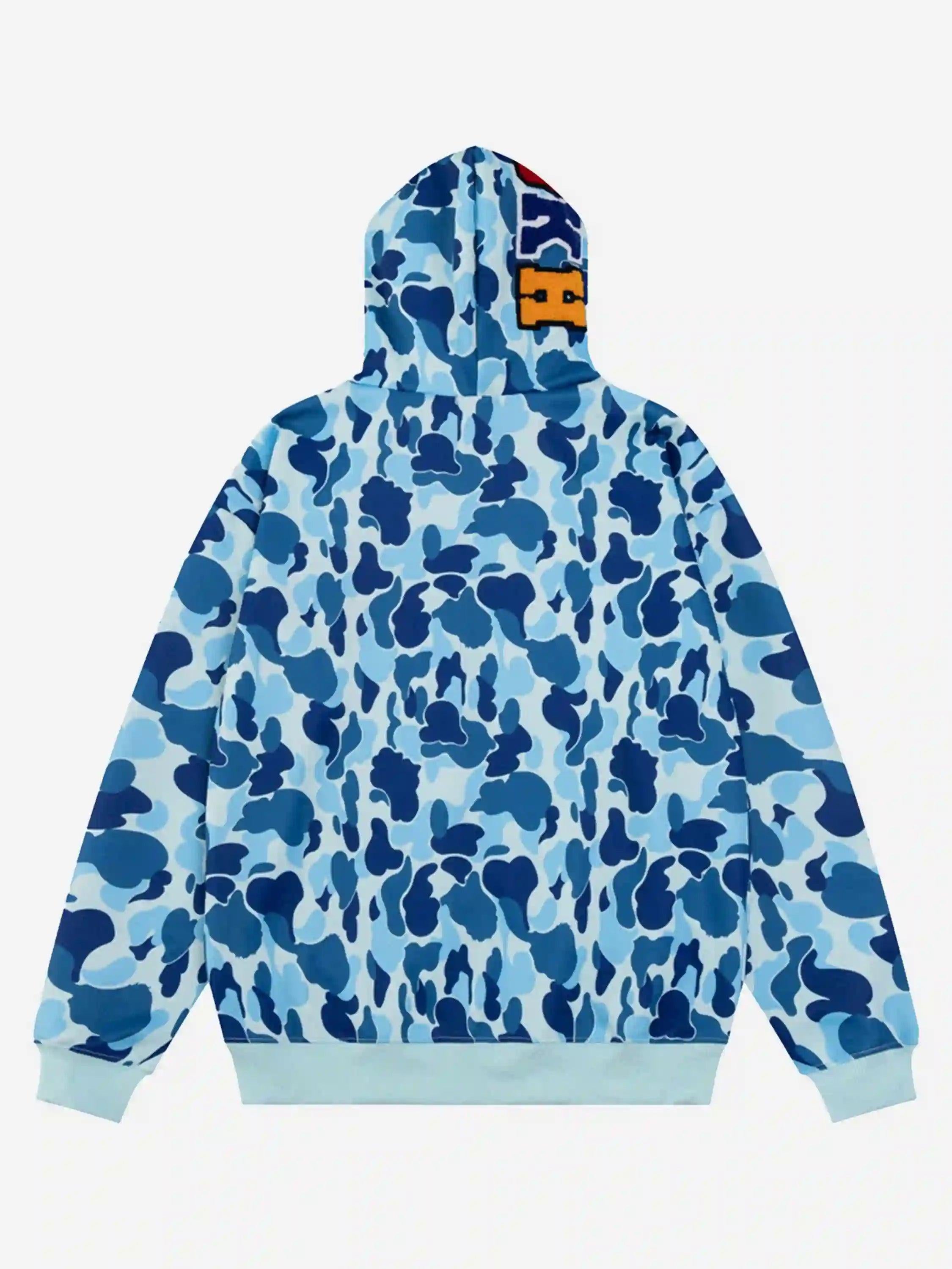 Camouflage Double Cap Design Hoodie
