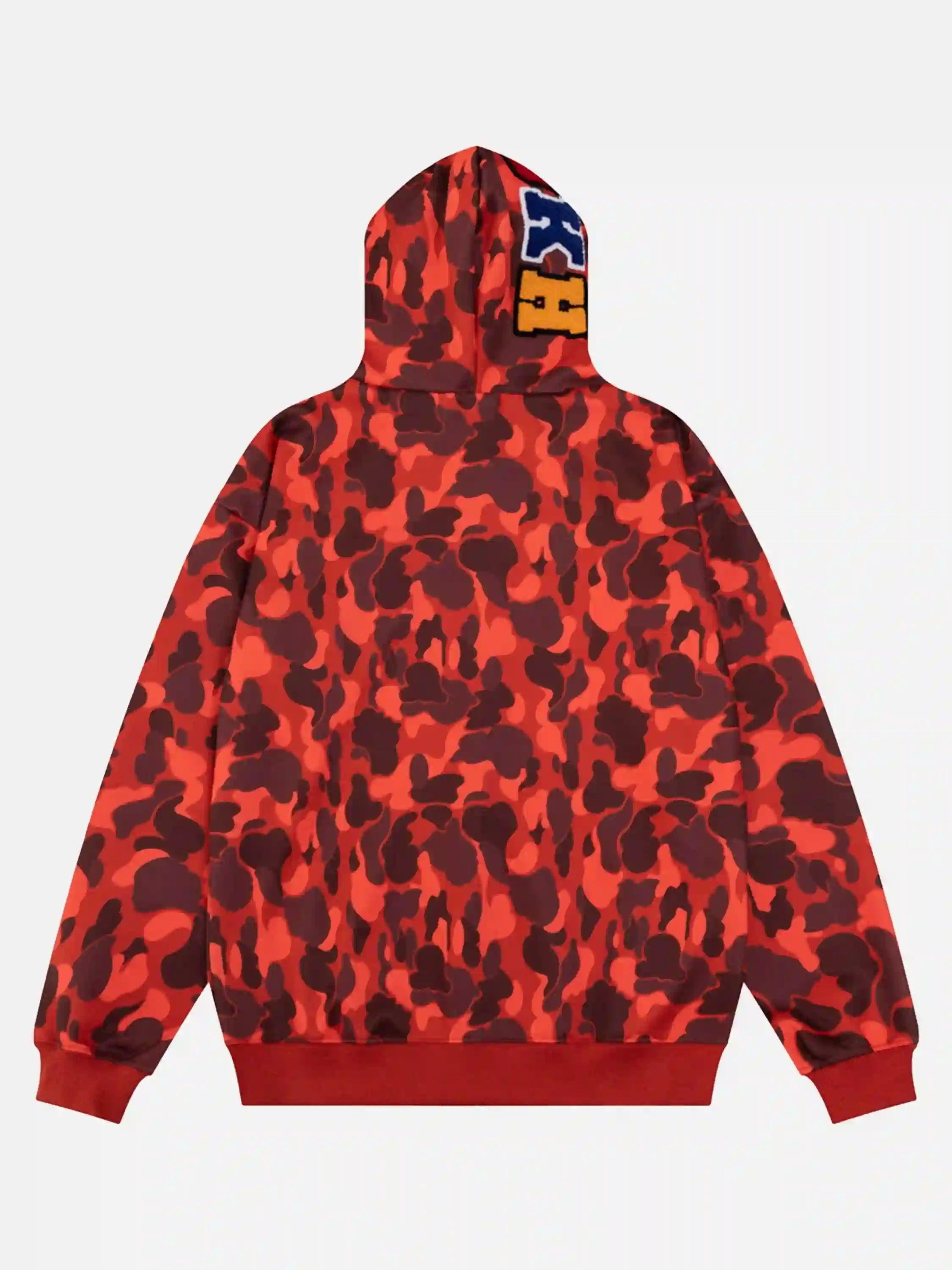 Camouflage Double Cap Design Hoodie