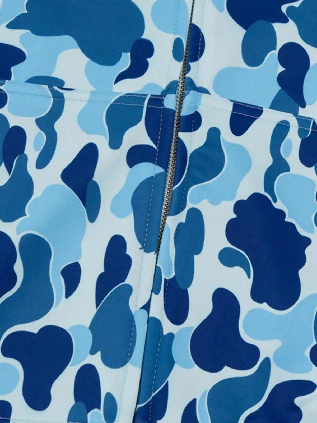 Camouflage Double Cap Design Hoodie