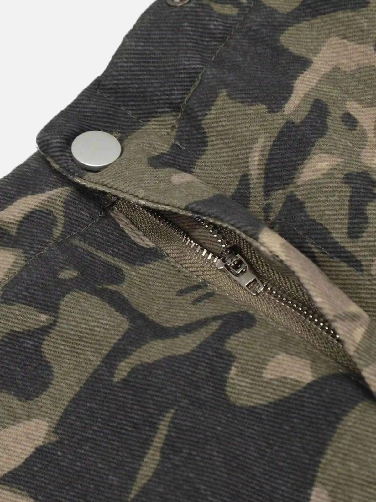 Camouflage Multi-Pocket Work Pants