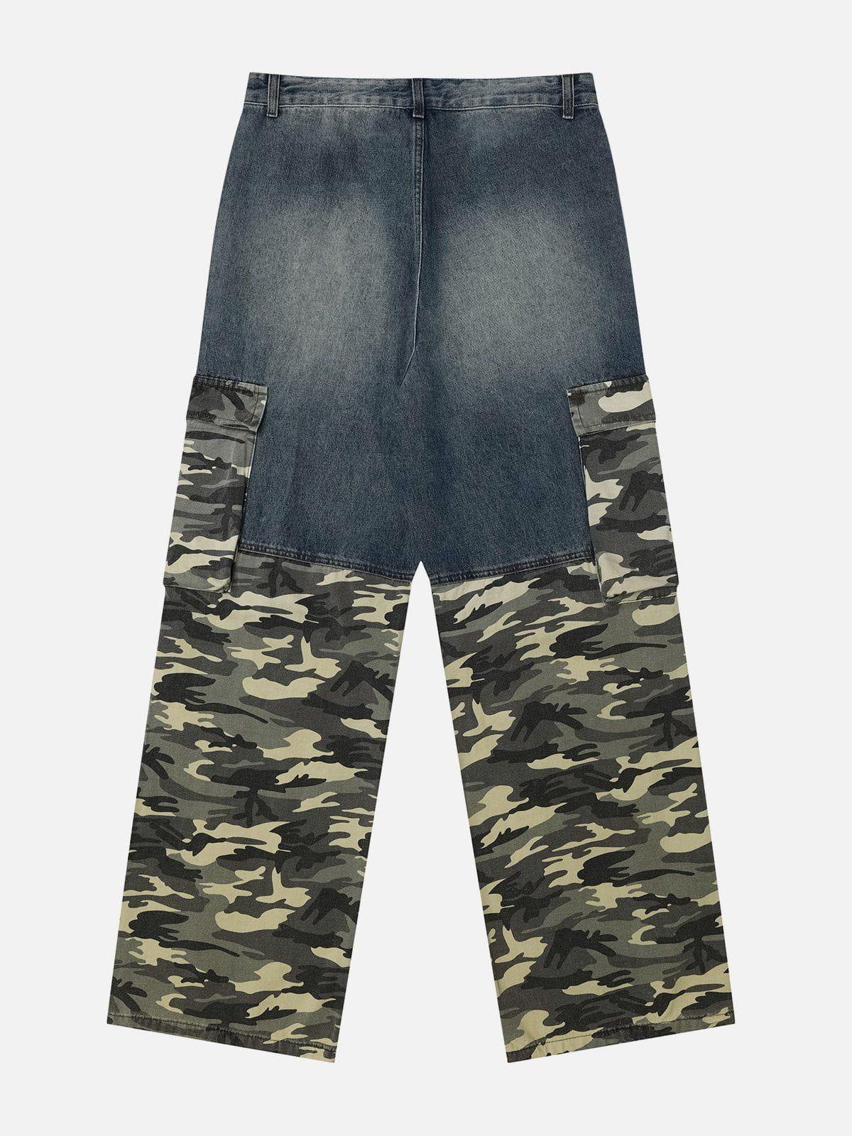 Camouflage Patchwork Jeans