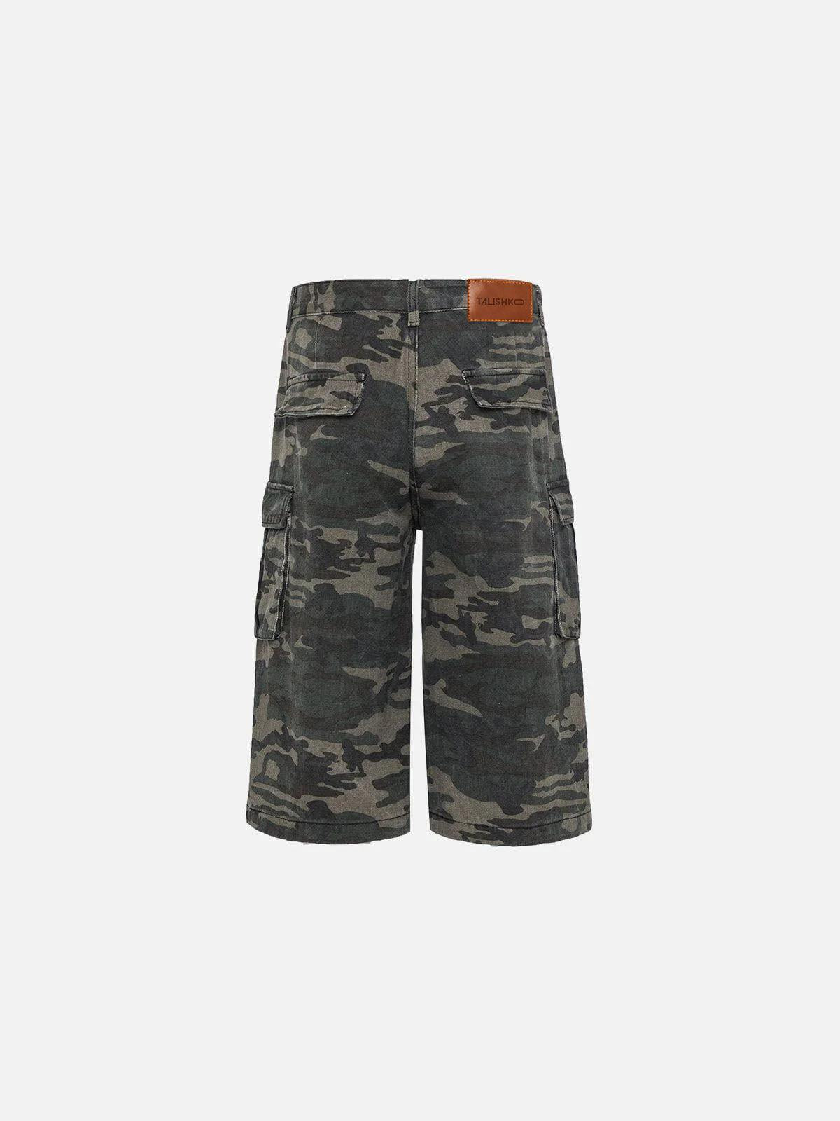 Camouflage Wrinkle Longline Jorts