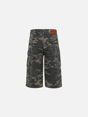 Camouflage Wrinkle Longline Jorts