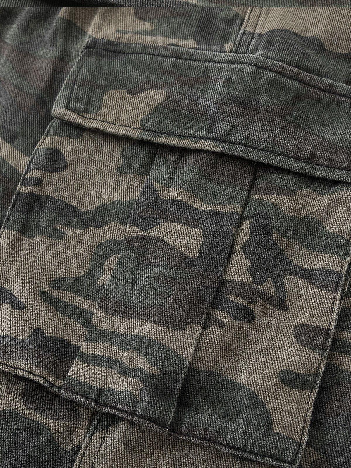 Camouflage Wrinkle Longline Jorts