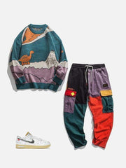 Cartoon Little Dinosaur Knit Sweater