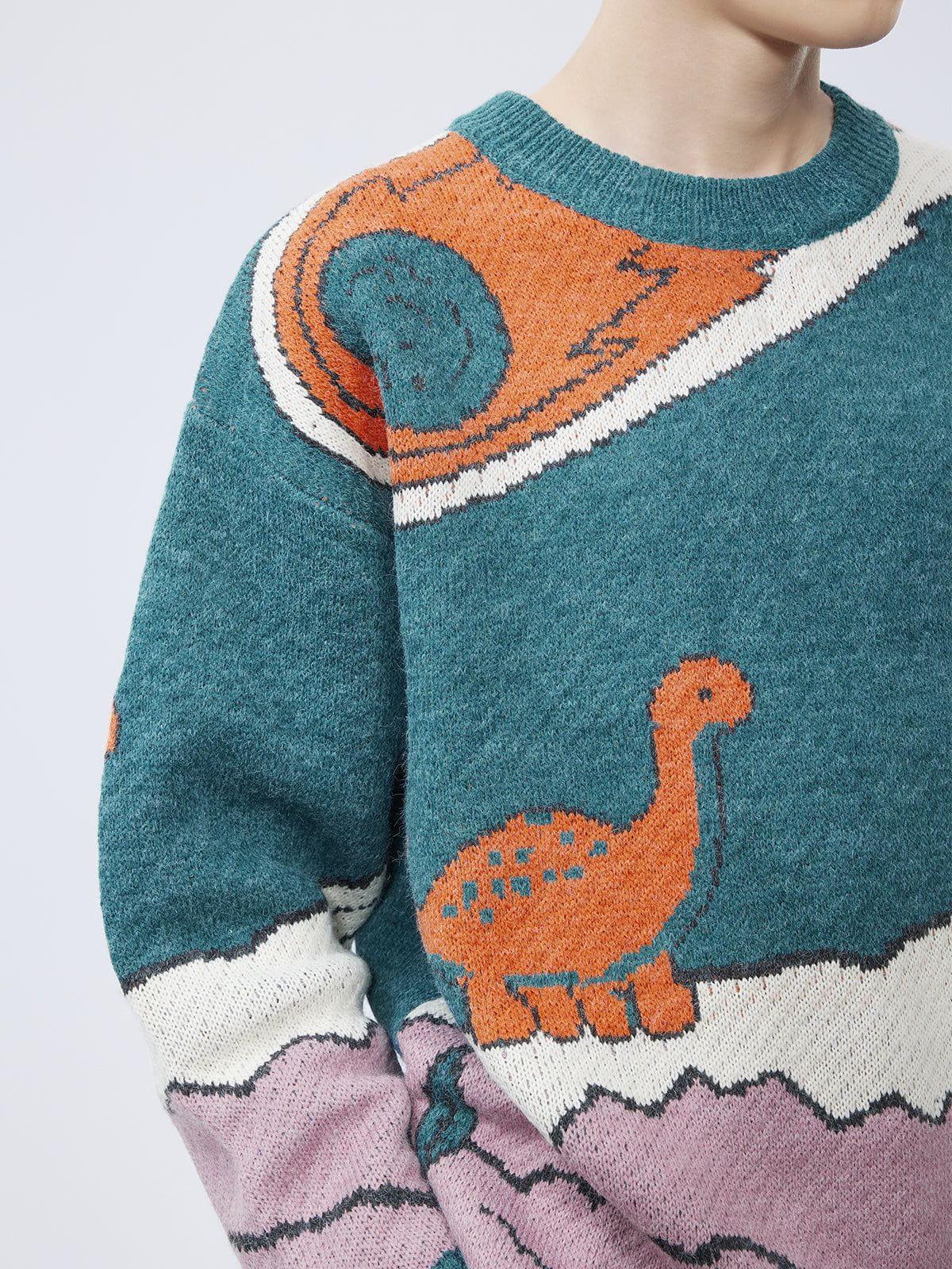 Cartoon Little Dinosaur Knit Sweater