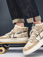 Cashew Flower High Top Platform Sports Shoes