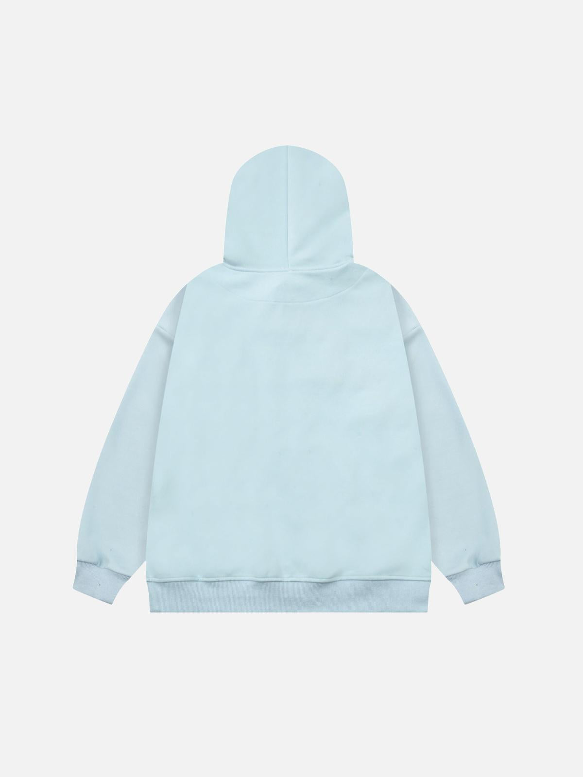 Cat Contrast Color Hoodie