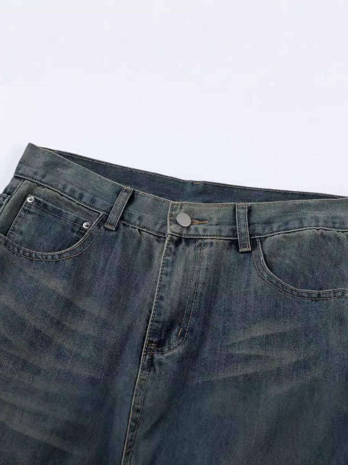 Cat Graffiti Print Jeans