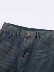 Cat Graffiti Print Jeans