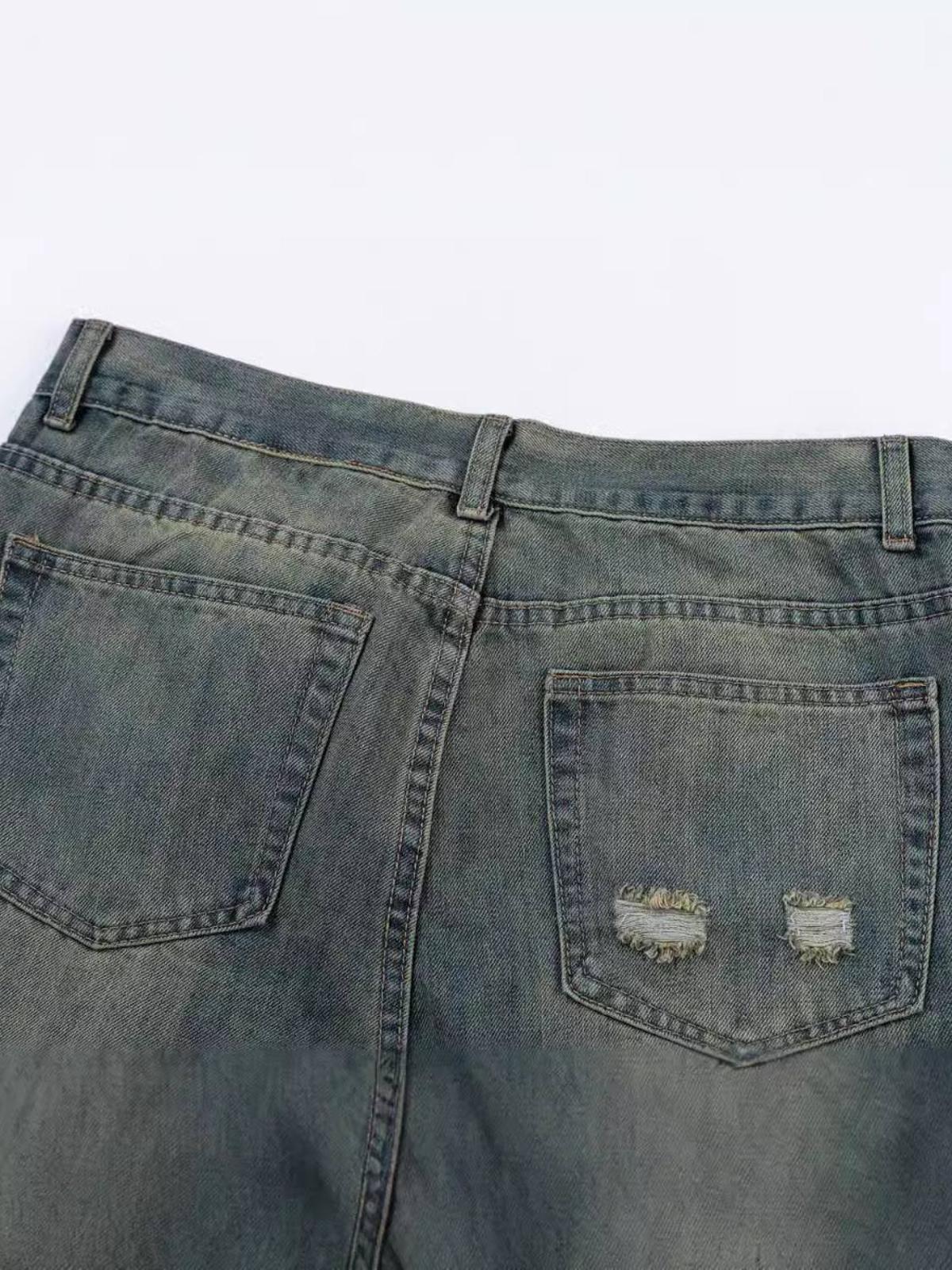 Cat Graffiti Print Jeans