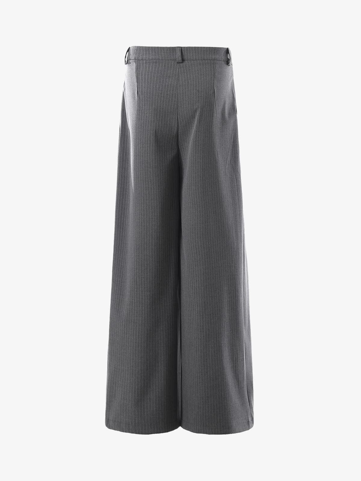 Retro Structured Asymmetric Baggy Pants