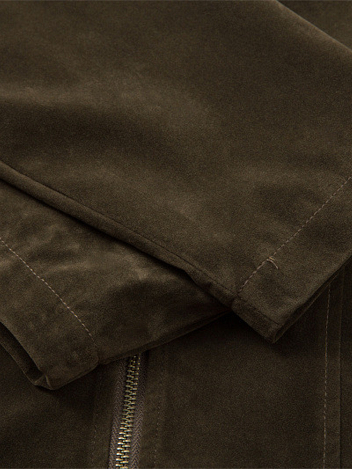 Suede Lapel Deconstructed Patchwork Jacket