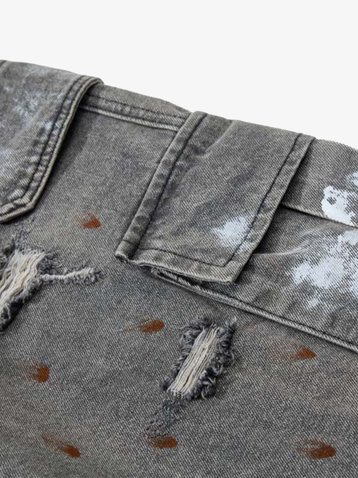 Wasteland Heavy Washed Distressed Tie-Dye Work Jeans