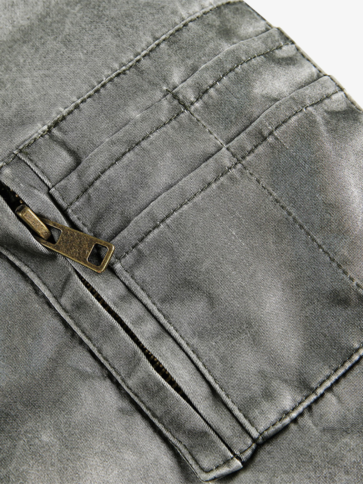 Retro Utility Nylon Patchwork Bomber Jacket