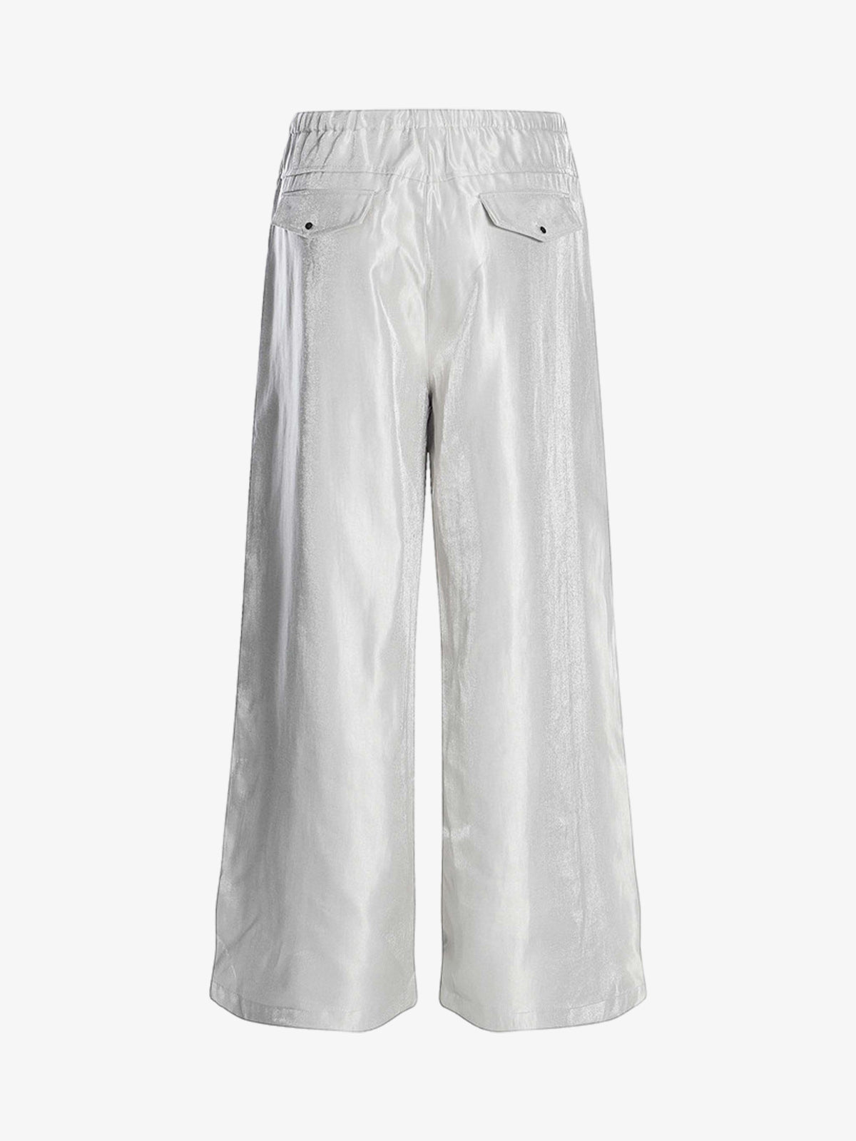 High Street Rivet Pleated Workwear Multi-Pocket Casual Pants