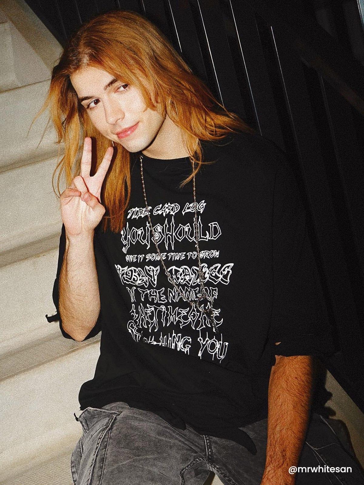 Chain Decoration Distressed Tee