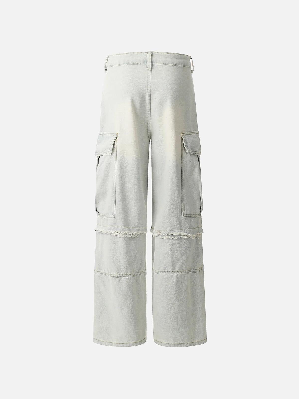 Chain Design Big Pockets Cargo Jeans